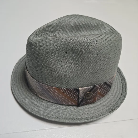 Goorin Bros Grey Straw Fedora - Picture 2 of 5